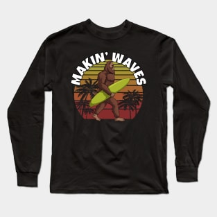 Bigfoot Makin' Waves Long Sleeve T-Shirt